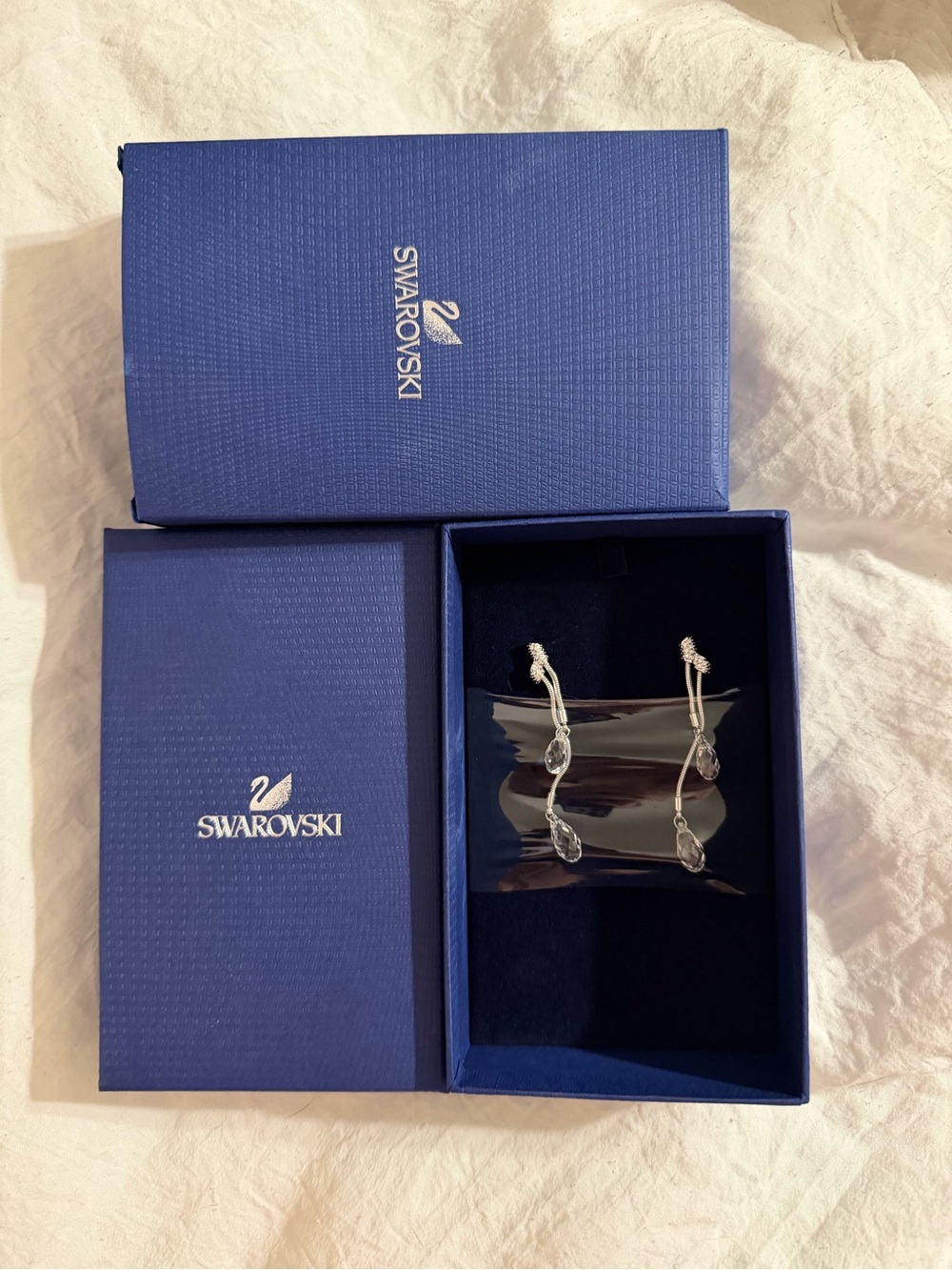 Authentic Swarovski Gillian Crystal Drop Earrings & Necklace Set